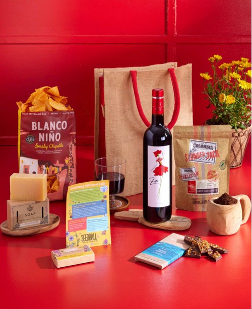 Natural Treats with Red Wine Gift Bag <br/>(Birthday Gift)